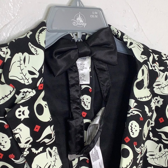 Nightmare before Christmas Glow in the Dark Dinner Jacket W Bow Tie SZ S/M NWT - Picture 2 of 16